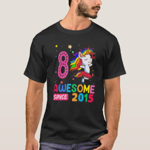 8-jährige Mädchen Teens Unicorn 8. Geburtstag T-Shirt