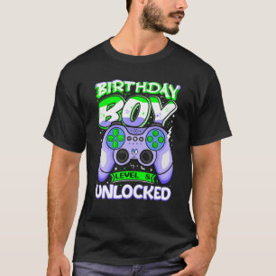 8-jähriger Junge Gamer-Level unverschlossen 8. Geb T-Shirt