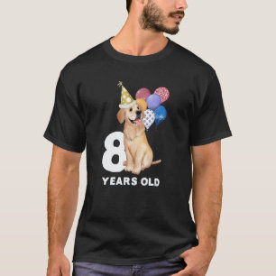 8-jähriger Junge Mädchen liebt Hund Haustier Golde T-Shirt