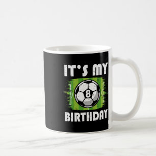 8-jähriger Kinderfußballspieler 8. Geburtstag Jung Kaffeetasse