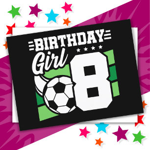 8-jähriges Fußball-Party 8. Geburtstagskind Postkarte