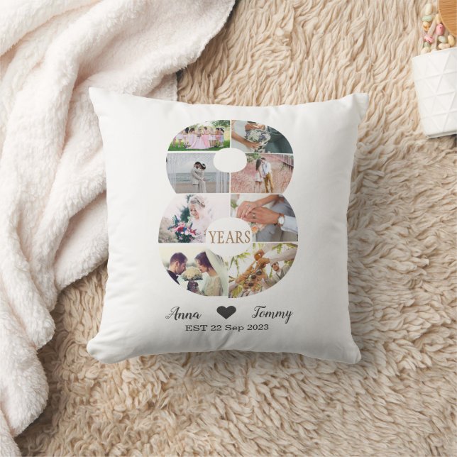 8-jähriges Hochzeitstag Kissen (Decke)