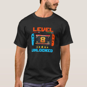 8-jähriges Junge-Video der 8. Jubiläumsstufe T-Shirt