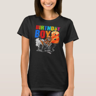8-jähriges Quad Geburtstagsparty Thema ATV 4 Wheel T-Shirt