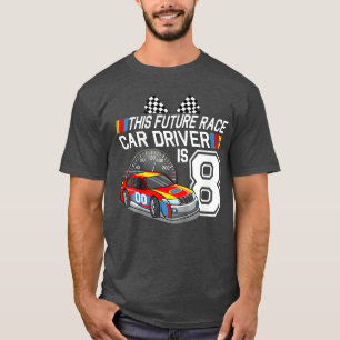 8-jähriges Rennen Geburtstag 8. Stock Racing Party T-Shirt