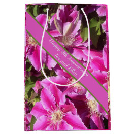 8. Jubiläum, rosa Clematis Mittlere Geschenktüte