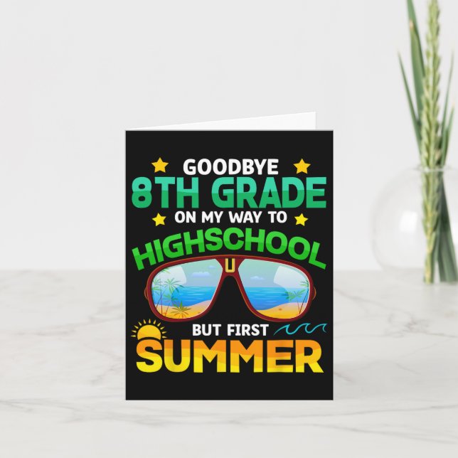 8. Klasse Weg zur High School Grad erste Sommer Gr Karte (Vorderseite)