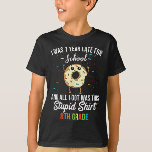 8. Klasse Zurück zur Schule Donut Lustig Präsenzun T-Shirt