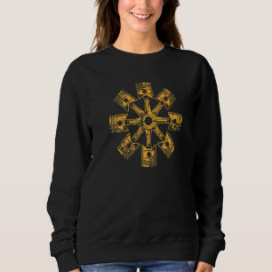8 Kolben in einem Abstrakten Kfz-Schaltkreis Sweatshirt