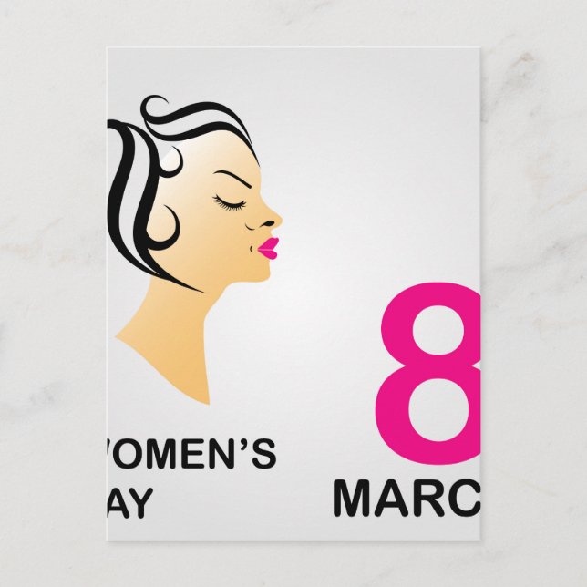 8 März Internationaler Frauentag Postkarte (Vorderseite)
