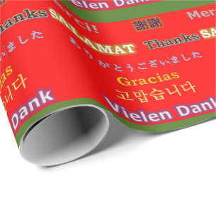 8 Möglichkeiten des Sprichworts danken Ihnen Geschenkpapier