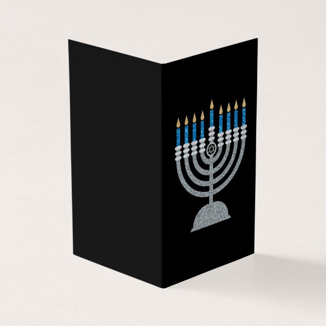 8. Nacht Hanukkah Glitzer Cards 25pk (Vorderseite)