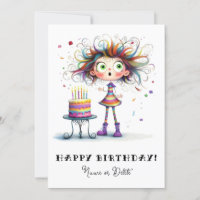 * 8 NOM DE LA PHOTO Carte Anniversaire Personnalis