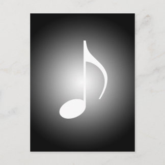 8. Note Black & White Musicians Note w/Spotlight Postkarte