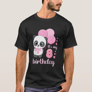 8 Panda K Ballons Es Ist Mein 8. T-Shirt