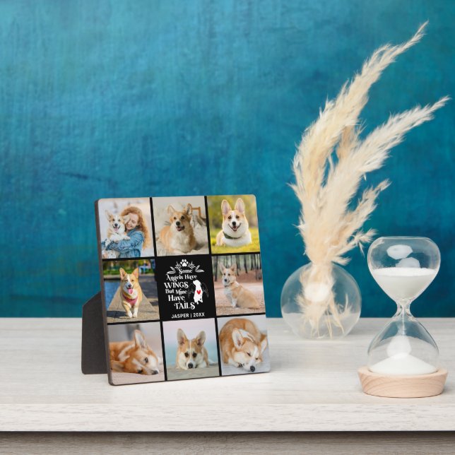 8 Photo Collage Pet Dog Loss Remembrance Fotoplatte (InSitu)