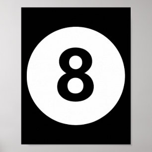8 Pool 8 Billiards Lazy Costume Halloween Gruppe M Poster