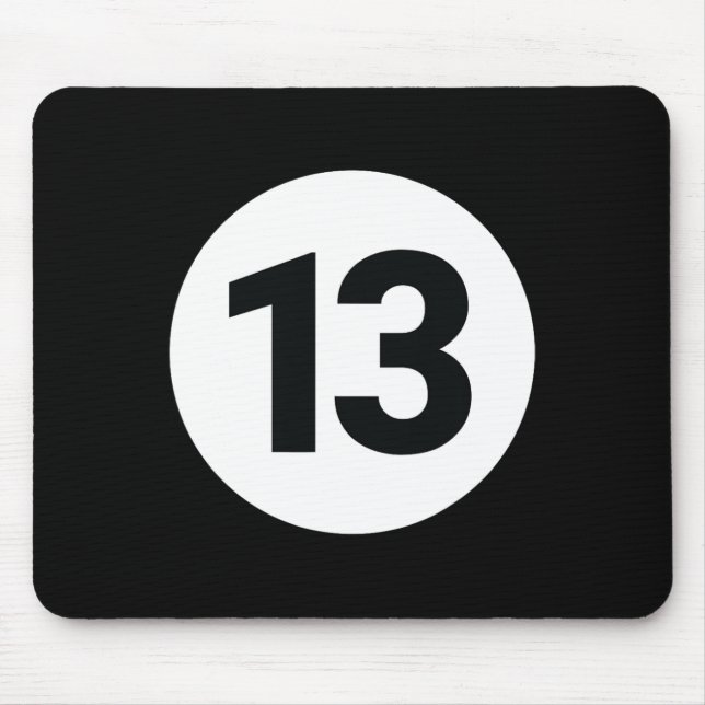 8 Pool Ball 13 Billard Halloween Gruppe Mousepad (Vorne)