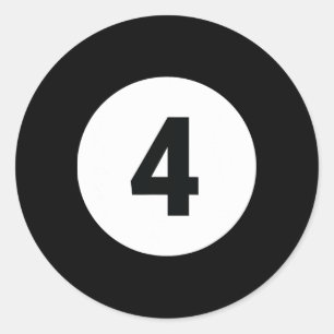 8 Pool Ball 4 Billiards Kostüm Halloween Gruppe Ma Runder Aufkleber
