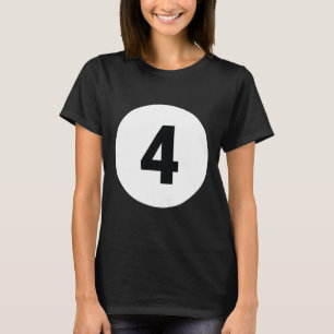 8 Pool Ball 4 Billiards Kostüm Halloween Gruppe Ma T-Shirt