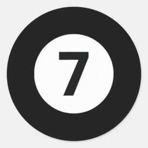8 Pool Ball 7 Billiards KostümHalloween Gruppe Ma Runder Aufkleber