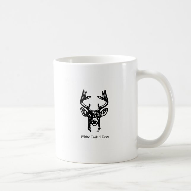 8 Punkt-Dollar-weiße Schwanz-Rotwild Kaffeetasse (Rechts)