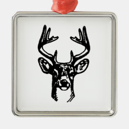 8 Punkt-Dollar-weiße Schwanz-Rotwild Silbernes Ornament