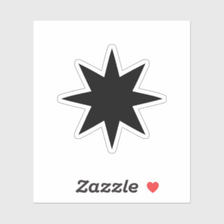 8-Punkte-Stern Aufkleber