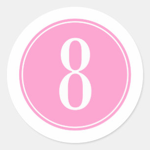 8 Rosa Kreis Runder Aufkleber