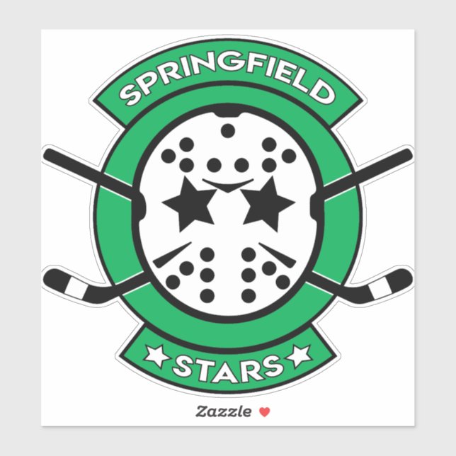 8" Springfield Stars Fensterklammern Aufkleber (Blatt)