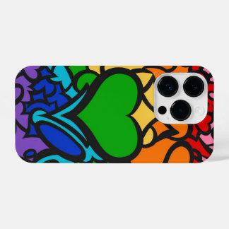 8-streifiger Regenbogen-Stolz-Squiggle iPhone 14 Pro Hülle