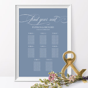 8 Tableaux Mariage Planche Tableau Bleu Dusty