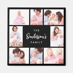 8 Teile Familienfoto im schwarzen Rahmen Magnet