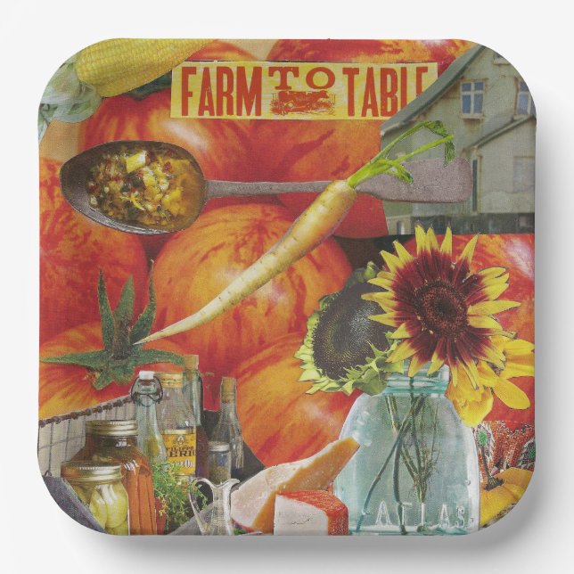 8 Teller in Papiergröße zum Abendessen Kulinarisch (Vorderseite)