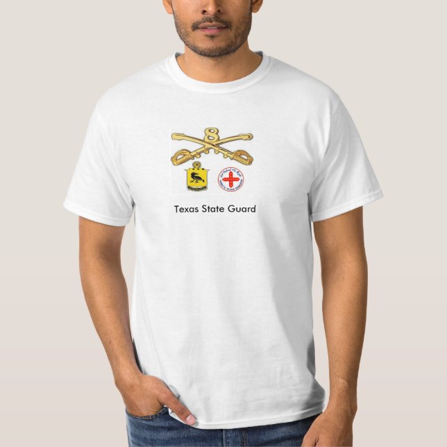 8. Texas-Kavallerie-Regiment T-Shirt (Vorderseite)