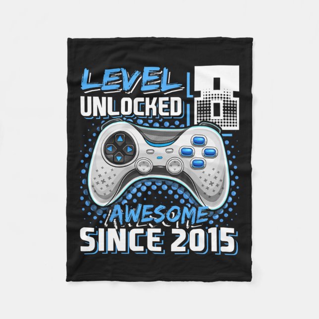 8 Unlocks Phantastisch 2015 Videospiel 8. Geburtst Fleecedecke (Vorderseite)