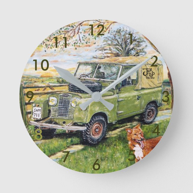 8" Wandleuchte "FARM" Design Runde Wanduhr (Vorderseite)