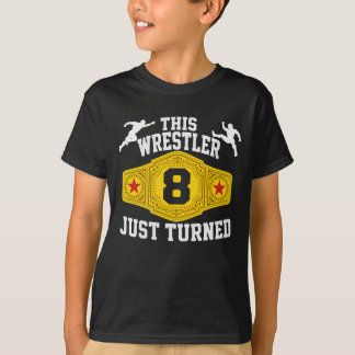 8. Wrestling-Geburtstag Ringer wird 8 Jungen T-Shirt