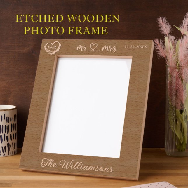 8"x10" Hochzeitsgeschenk für Familien Foto Herzstü Geätzte Rahmen (Von Creator hochgeladen)