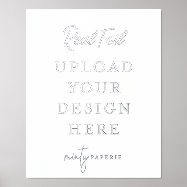 8"x10" Silver Foil Art Print - Mach es selbst Foliendrucke (Vorderseite)