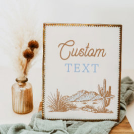 8 x 10 Benutzerdefiniertes Western-Zeichen