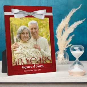8 x 10 Ruby 40th Wedding Anniversary Foto Fotoplatte