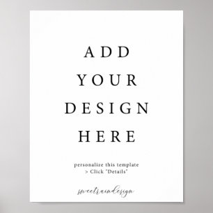 8 x 10" Vertikal/Portrait-Poster-Zeichen Poster