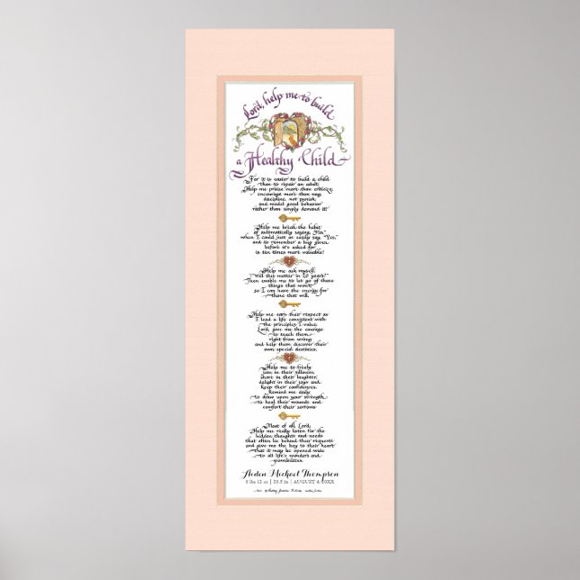 8 x 20 Aufbau eines gesunden Kindes, Pergament Aqu Poster (Vorne)