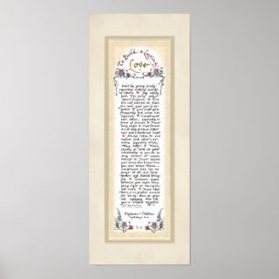 8 x 20 Für eine langanhaltende Liebe Cream Mocha T Poster