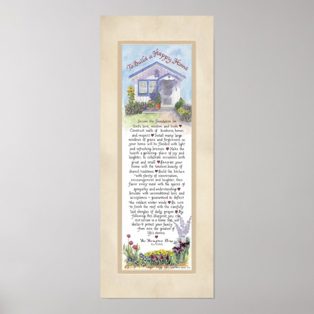 8 x 20 zum Erstellen einer glücklichen Zuhause, Pe Poster (Vorne)