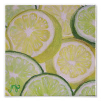 8 x 8" Foto Print - Zitronen und Limone Scheiben