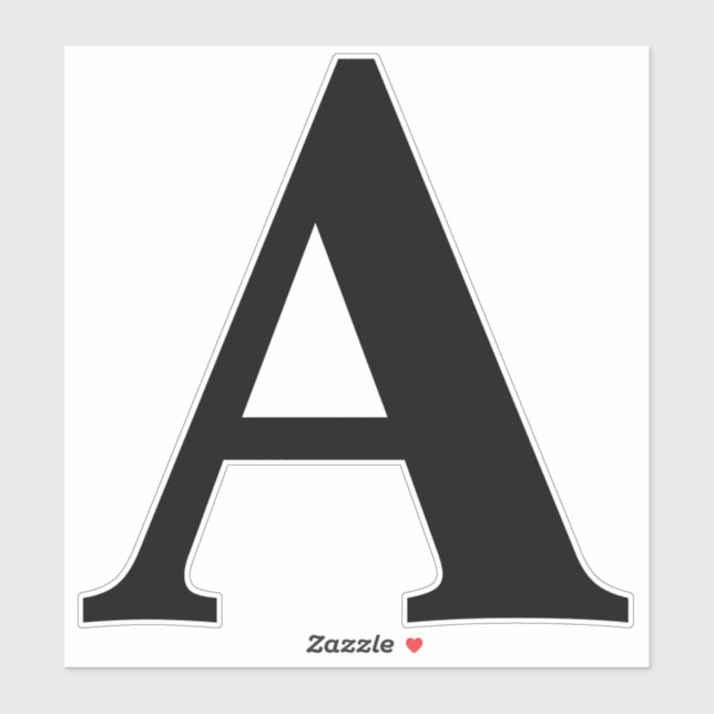 8-Zoll-Aufkleber für Alphabet-Buchstaben Aufkleber (Blatt)