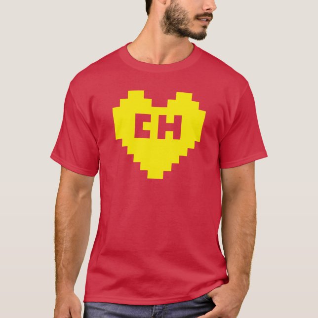 8Bit El Chapuln Herz T-Shirt (Vorderseite)