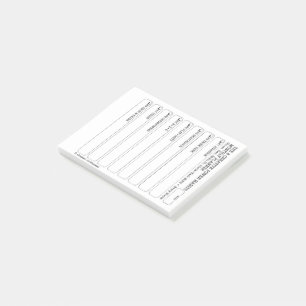 8CPH Monatlicher Planertracker Postit Pad Post-it Klebezettel